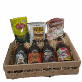 Cesta Presente com Cervejas Artesanais e Petiscos
