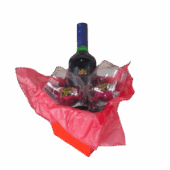 Kit Presente com Vinho e 2 Taças Personalizadas
